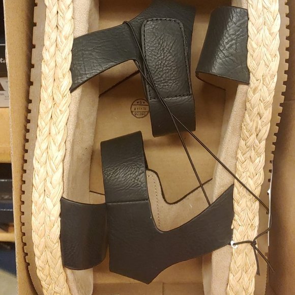 Naturalizer Espadrille Women's Ankle Strap Open Toe-- Black - Picture 7 of 8